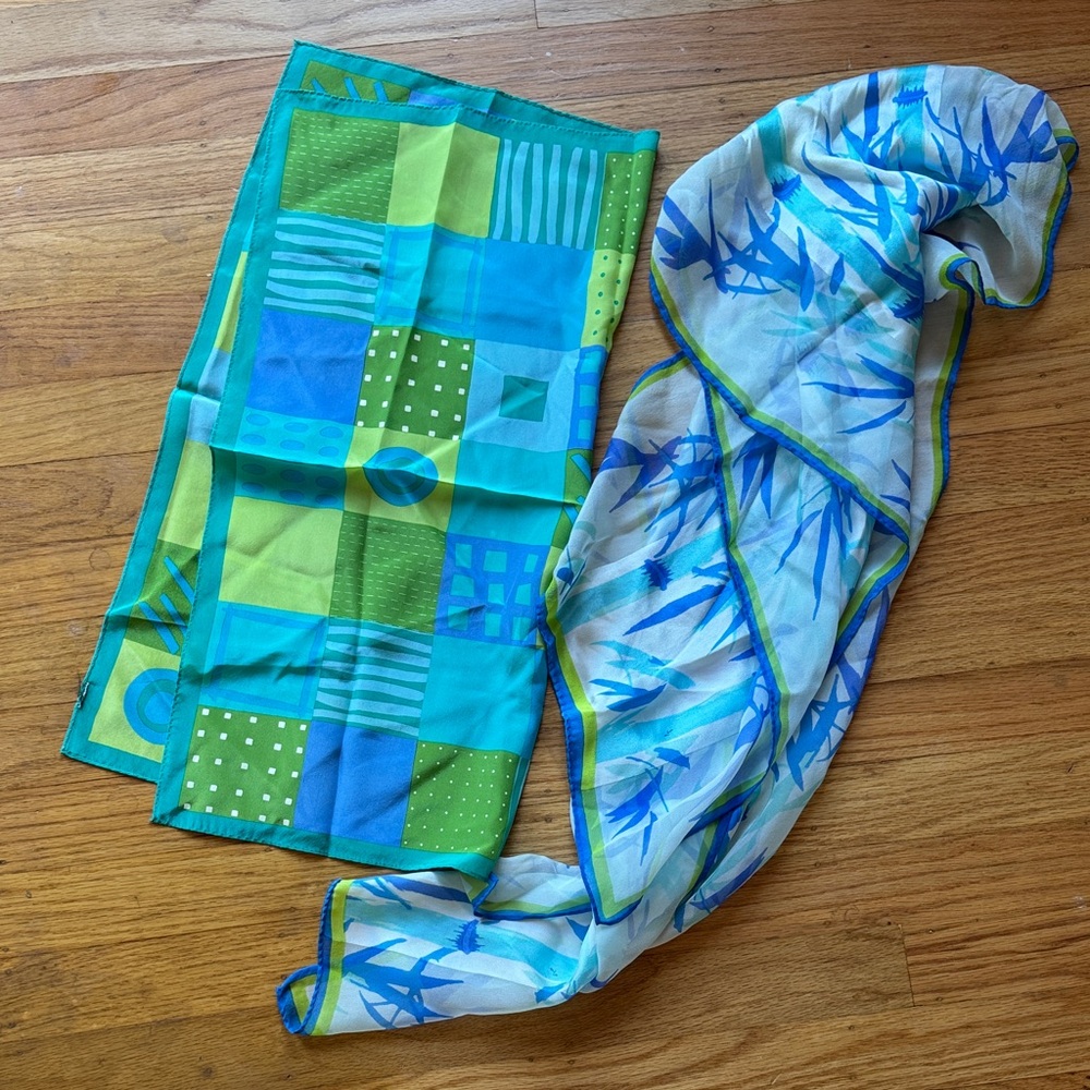 Colorful vintage silk Scarves